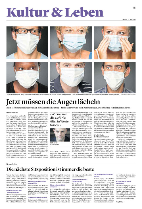 Jetzt müssen die Augen lächeln Aargauer Zeitung (Schweiz)